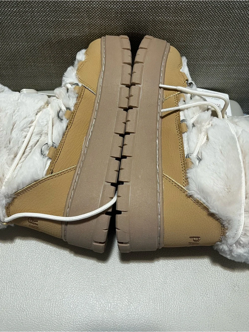 Pajar Canada Cyra Faux-Fur Lined Winter Boots in Tan and Cream Women’s